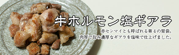 牛ホルモン塩ギアラ